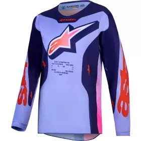 Maillot Cross Alpinestars Youth Fluid Hunt Violet Rose Fluo