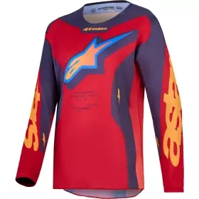Maillot Cross Alpinestars Youth Fluid Hunt Rouge Feu Graystone Corail Vif