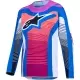 Maillot Cross Alpinestars Youth Supertech Maven Blanc Corail Vif Bleu Ciel