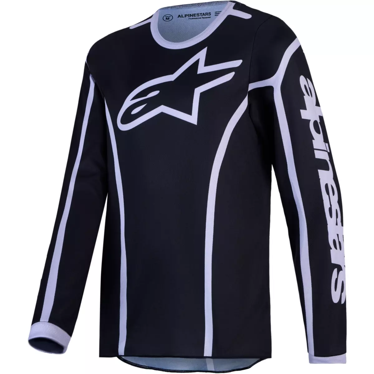 Maillot Cross Alpinestars Youth Fluid Apex V2 Noir Argent