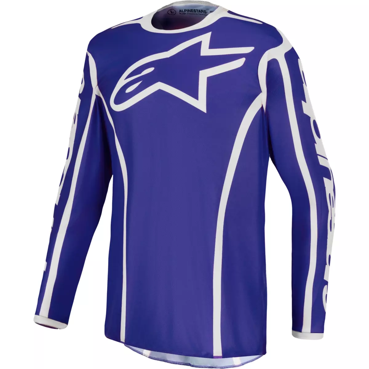 Maillot Cross Alpinestars Fluid Apex V2 Bleu Profond Blanc