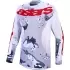 Maillot Cross Alpinestars Racer Air Lone Gris Blanc Camo Rouge Feu