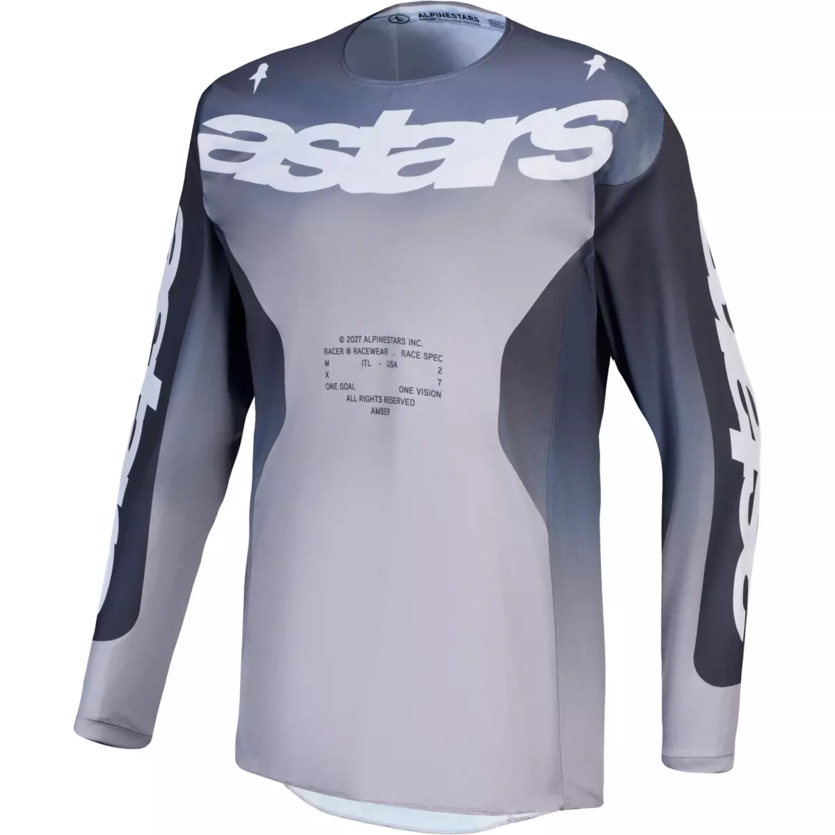 Maillot Cross Alpinestars Racer Amber Graystone Lilas Gris