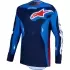 Maillot Cross Alpinestars Racer Hunt Bleu Rouge Feu