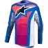 Maillot Cross Alpinestars Techstar Maven Blanc Corail Vif Bleu Ciel