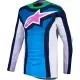 Maillot Cross Alpinestars Techstar Maven Blanc Bleu Ciel Vert Fluo