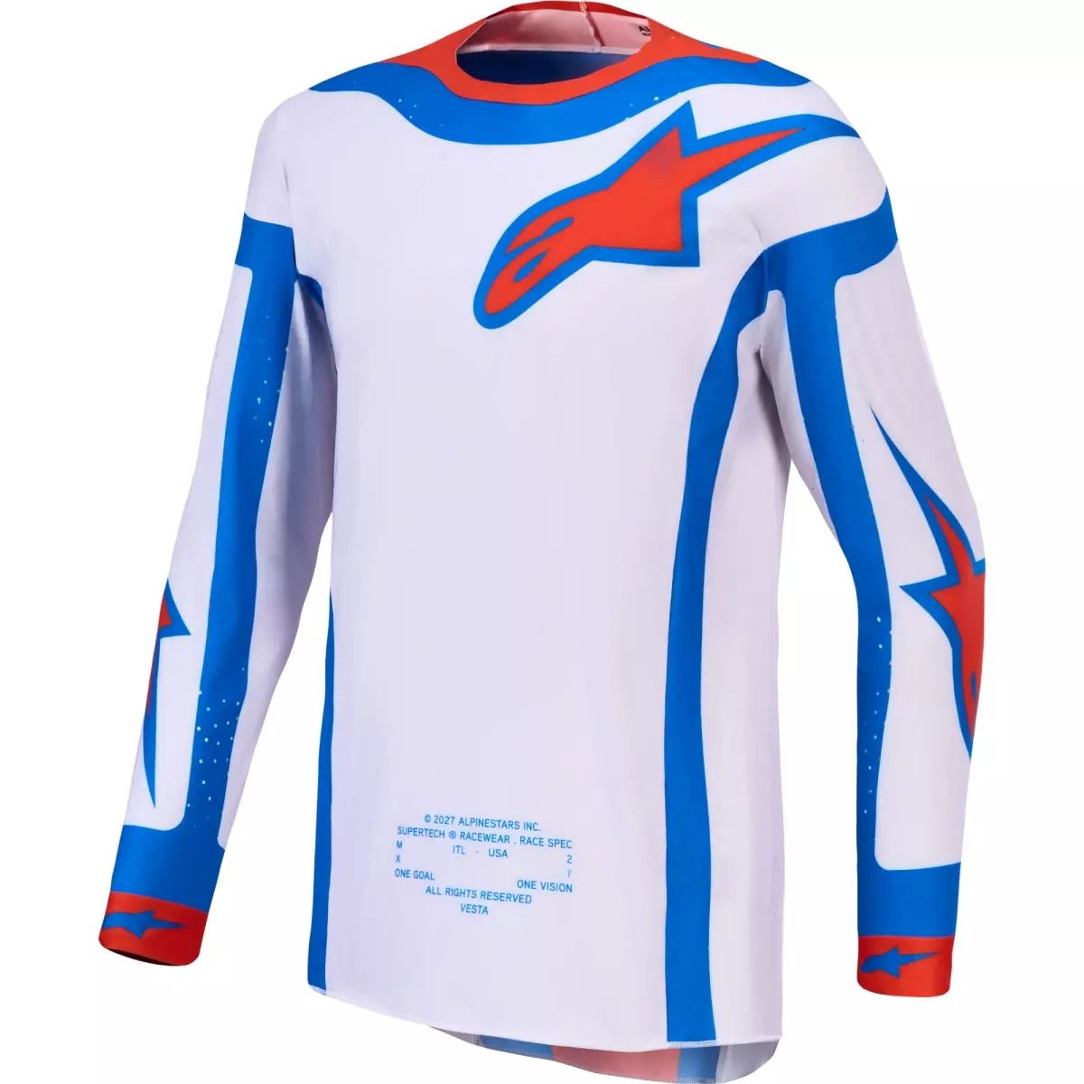 Maillot Cross Alpinestars Supertech Vesta Lilas Rouge Cardinal