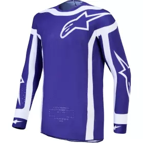Maillot Cross Alpinestars Supertech Vesta Bleu Profond Blanc