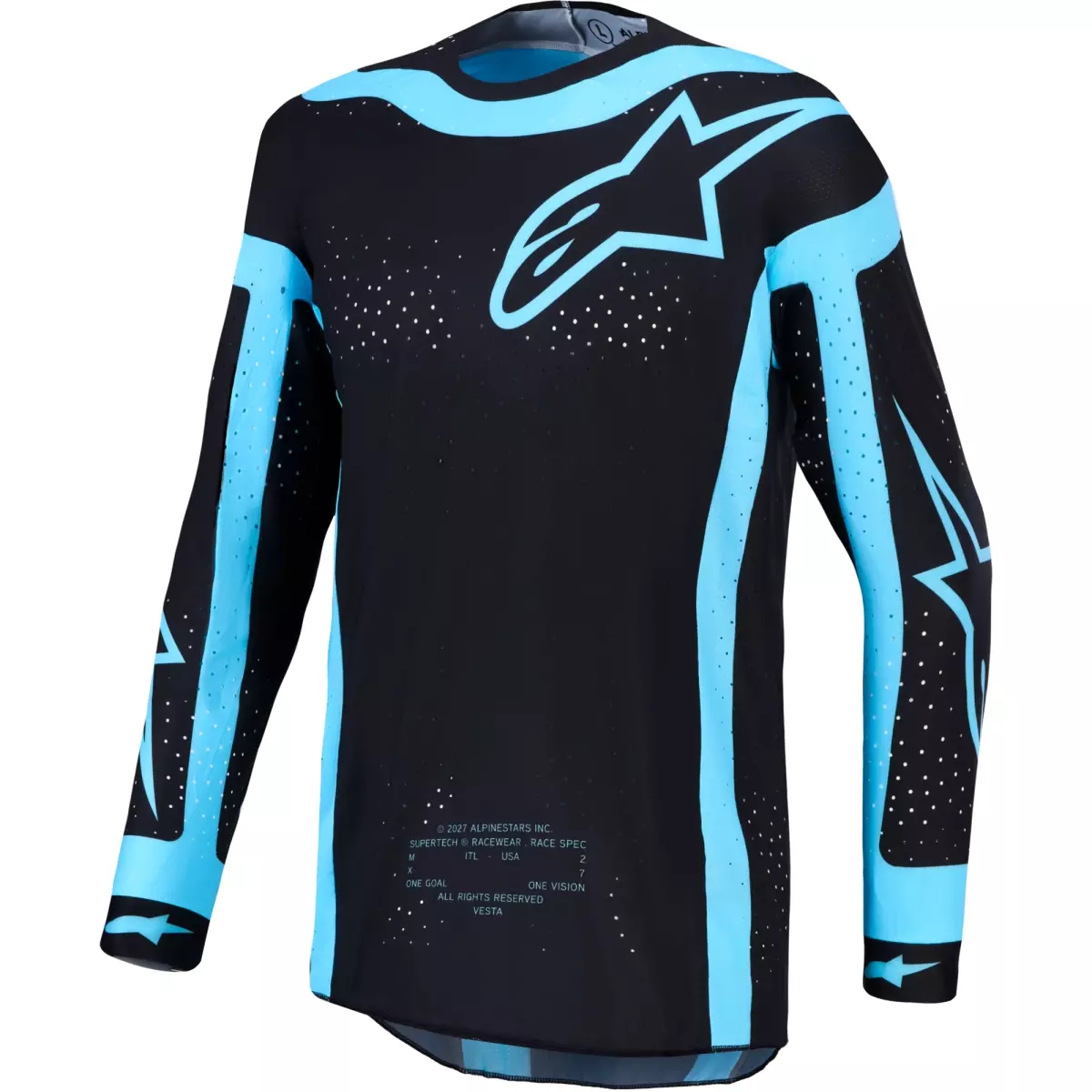 Maillot Cross Alpinestars Supertech Vesta Noir Turquoise