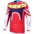 Maillot Cross Alpinestars Supertech Dyna Rouge Feu Blanc Bleu Marine