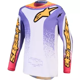 Maillot Cross Alpinestars Fluid Drag Lilas Bleu Iris Doré