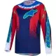 Maillot Cross Alpinestars Youth Fluid Drag Bleu Marine Rouge Feu Blanc