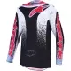 Maillot Cross Alpinestars Fluid Drag Noir Blanc Bleu Clair Rouge Fluo