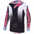Maillot Cross Alpinestars Fluid Drag Noir Blanc Bleu Clair Rouge Fluo