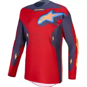 Maillot Cross Alpinestars Racer Hunt Rouge Feu Graystone Corail Vif