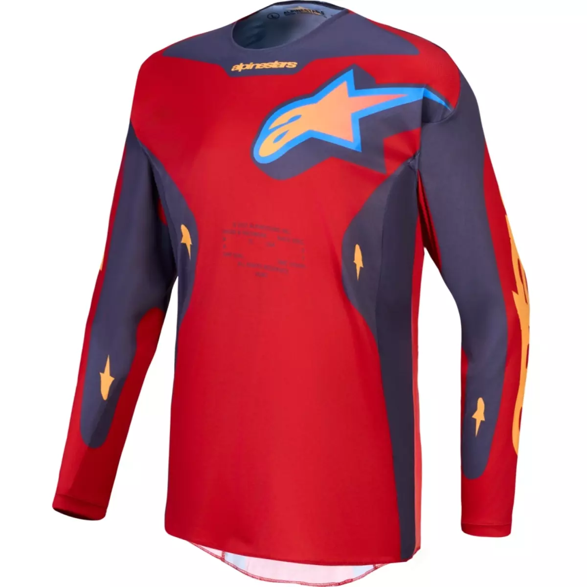 Maillot Cross Alpinestars Racer Hunt Rouge Feu Graystone Corail Vif