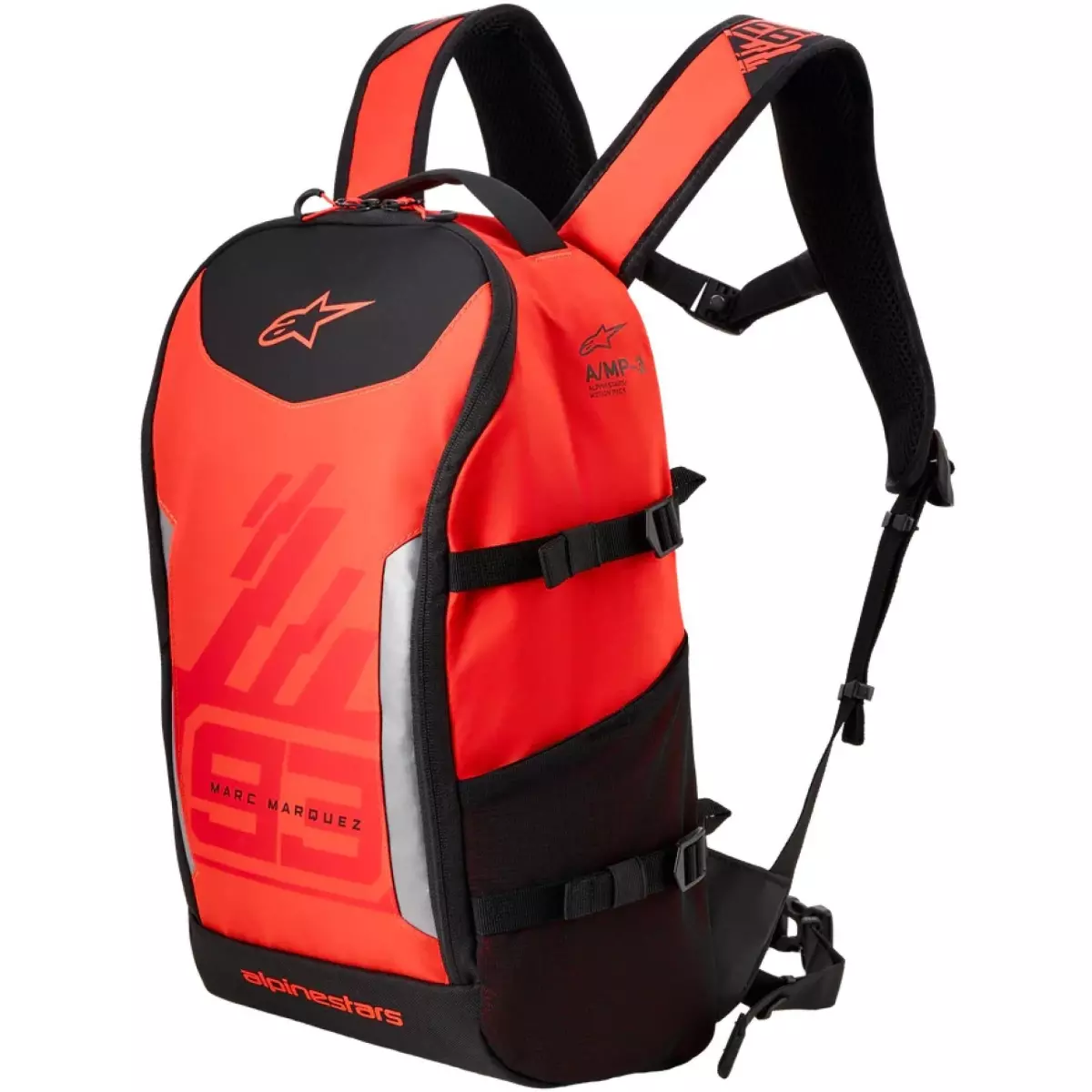 Sac À Dos Alpinestars AMP3 MM93 17L Rouge Fluo Rouge Noir