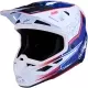Casque Cross Alpinestars S-M7 Blaster Blanc Bleu Rouge