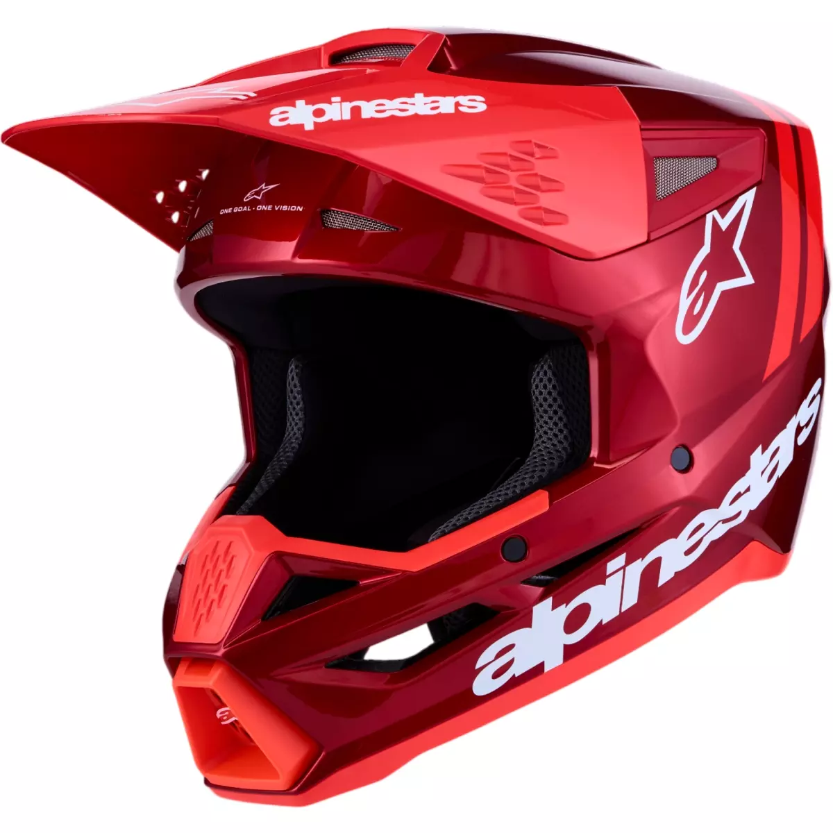 Casque Cross Alpinestars SM3 Radium Rouge Fluo