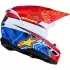 Casque Cross Alpinestars SM3 Falcon Rouge Fluo Blanc Bleu