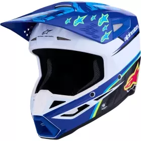 Casque Cross Alpinestars SM3 Falcon Bleu Blanc Noir
