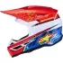 Casque Cross Alpinestars SM3 Falcon Rouge Fluo Blanc Bleu