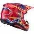 Casque Cross Alpinestars S-M7 Cast Rouge Jaune Fluo Bleu