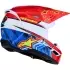 Casque Cross Enfant Alpinestars SM3 Falcon Rouge Fluo Blanc Bleu