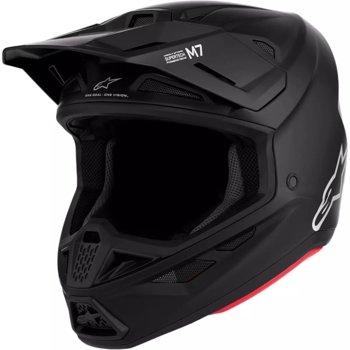 Casque Cross Alpinestars S-M7 Solid Noir Mat