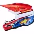 Casque Cross Enfant Alpinestars SM3 Falcon Rouge Fluo Blanc Bleu
