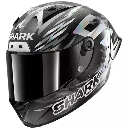 Casque Shark Aeron-GP Fim Racing  2 Replica Zarco Winter Test 2026 Noir Gris Chrome - Casque Intégral SHARK