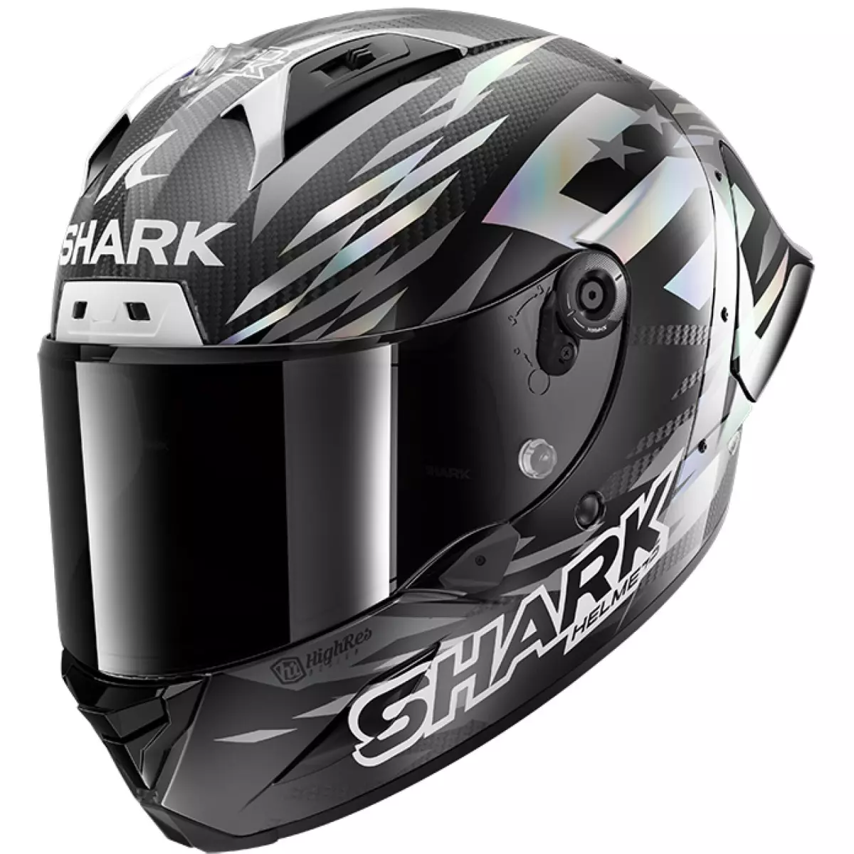 Casque Shark Aeron-GP Fim Racing  2 Replica Zarco Winter Test 2026 Noir Gris Chrome