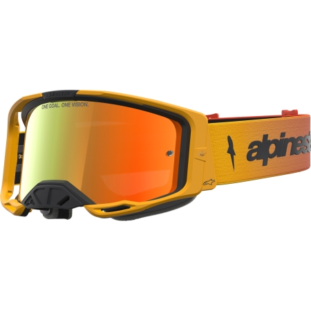 Masque Cross Alpinestars Vision 8 Amber Rouge Noir Iridium Rouge - Masque Cross ALPINESTARS
