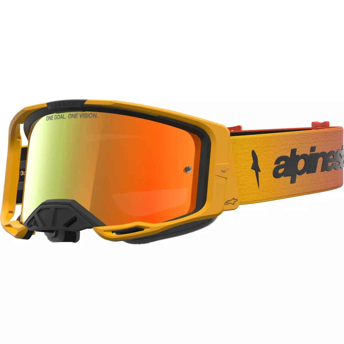 Masque Cross Alpinestars Vision 8 Amber Rouge Noir Iridium Rouge