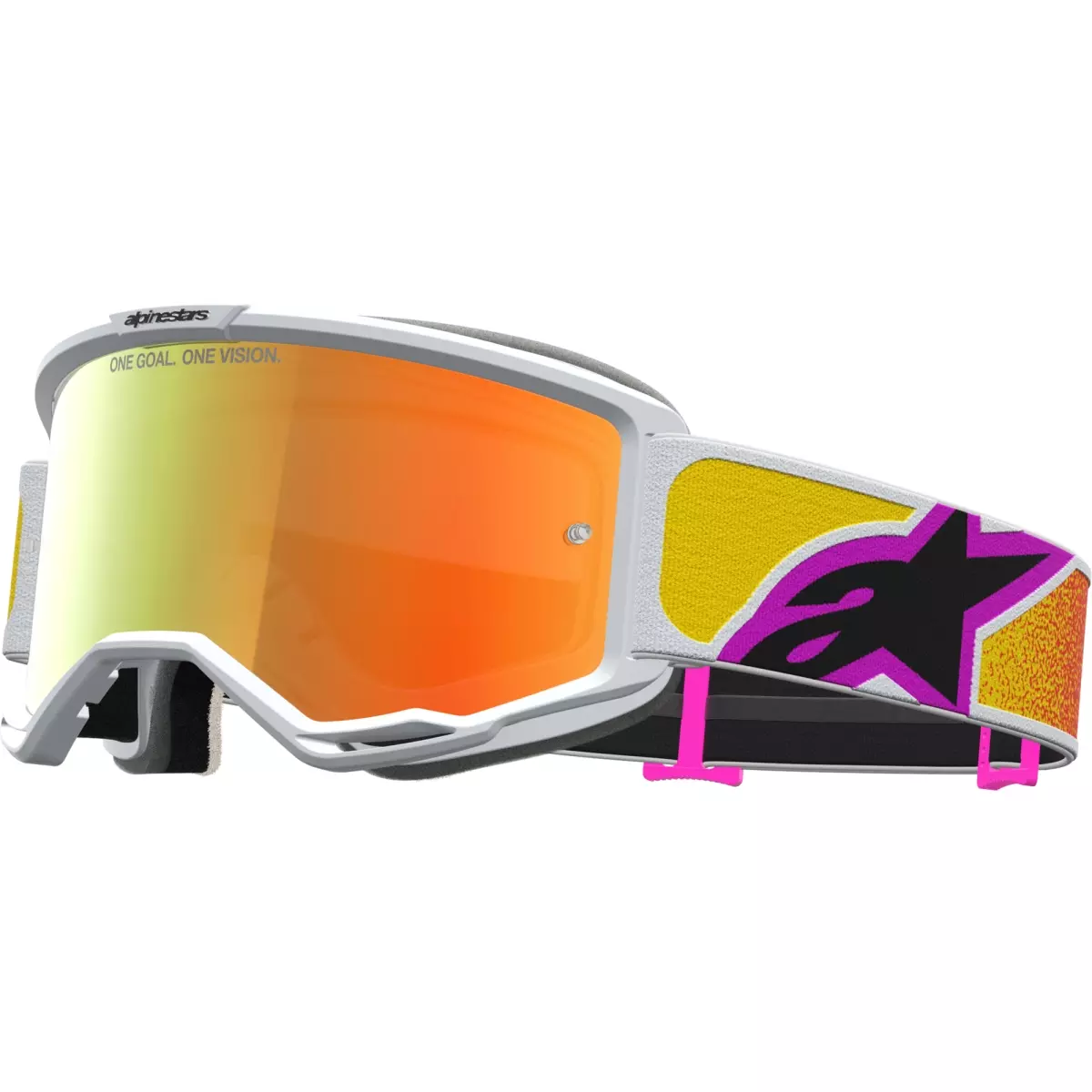 Masque Cross Alpinestars Vision 5 Drag Orange Rouge Iridium Rouge