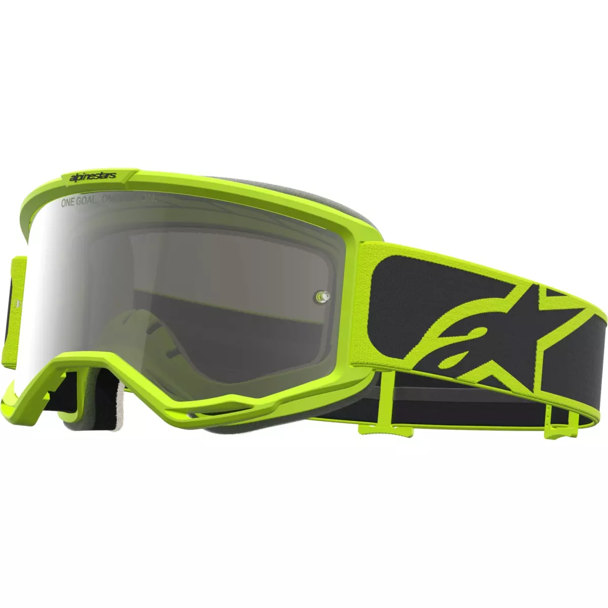 Masque Cross Alpinestars Vision 5 Rora Noir Jaune Fluo Iridium Argent