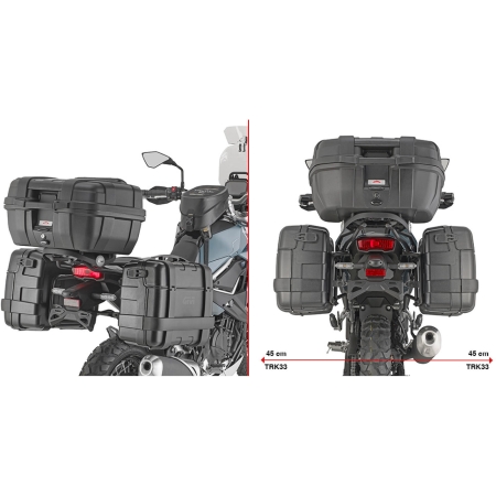 Support Valises Givi Monokey Kawasaki KLE500 /SE - PLO4139MK - Supports et fixations pour sacoches et valises moto GIVI