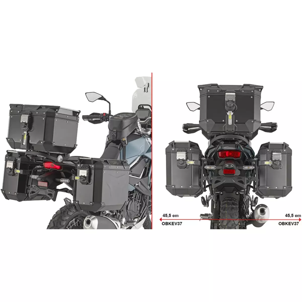 Support Valises Givi Monokey Cam-Side Kawasaki KLE500 /SE - PLO4139CAM