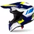 Casque Cross Airoh Wraaap Vision Jaune Bleu Blanc