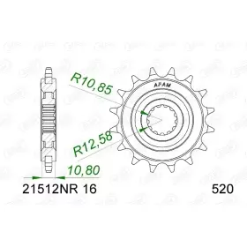 Pignon AFAM Acier Anti-Bruit 21512NR-16