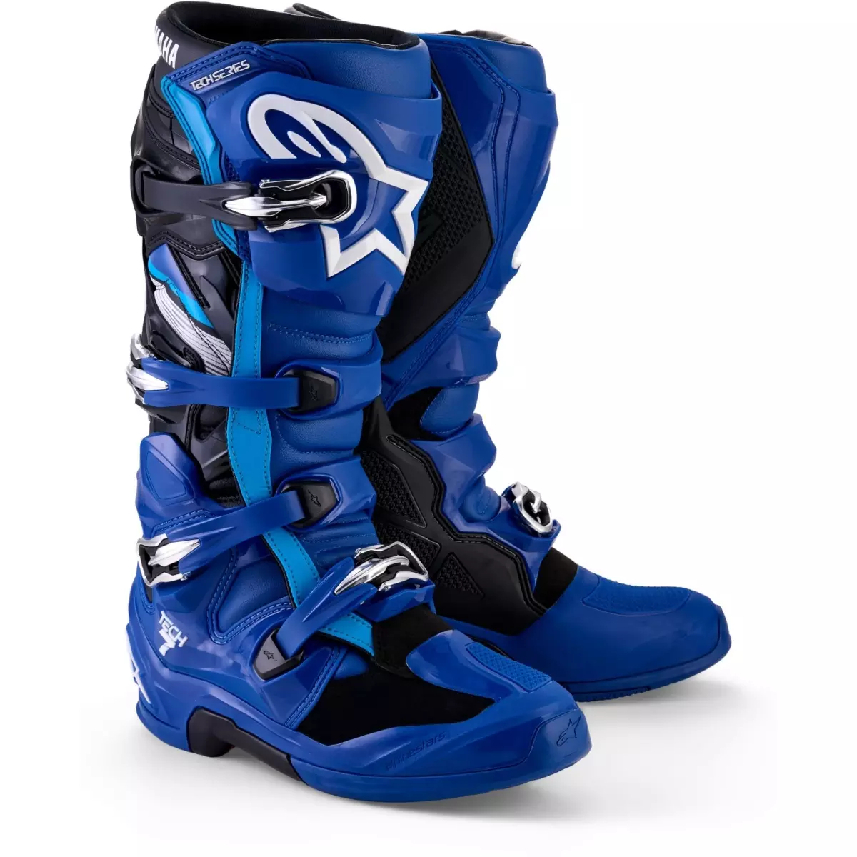 Bottes Cross Alpinestars Yamaha Tech 7 Bleu Noir Blanc