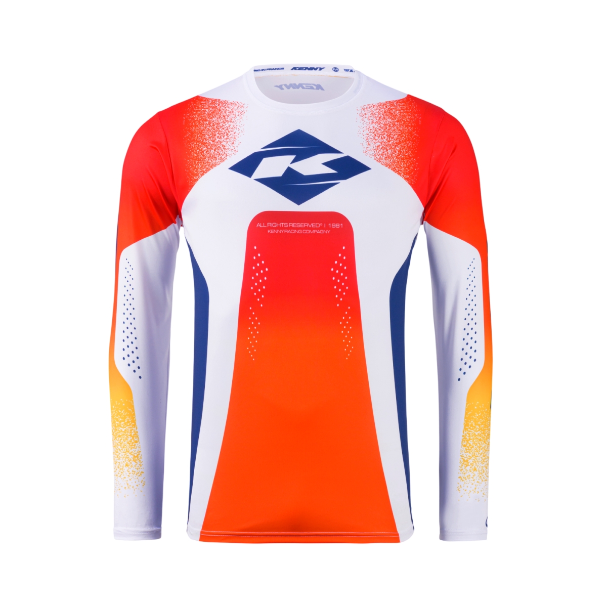 Maillot Cross Kenny MX27 Track Blast Orange Blanc
