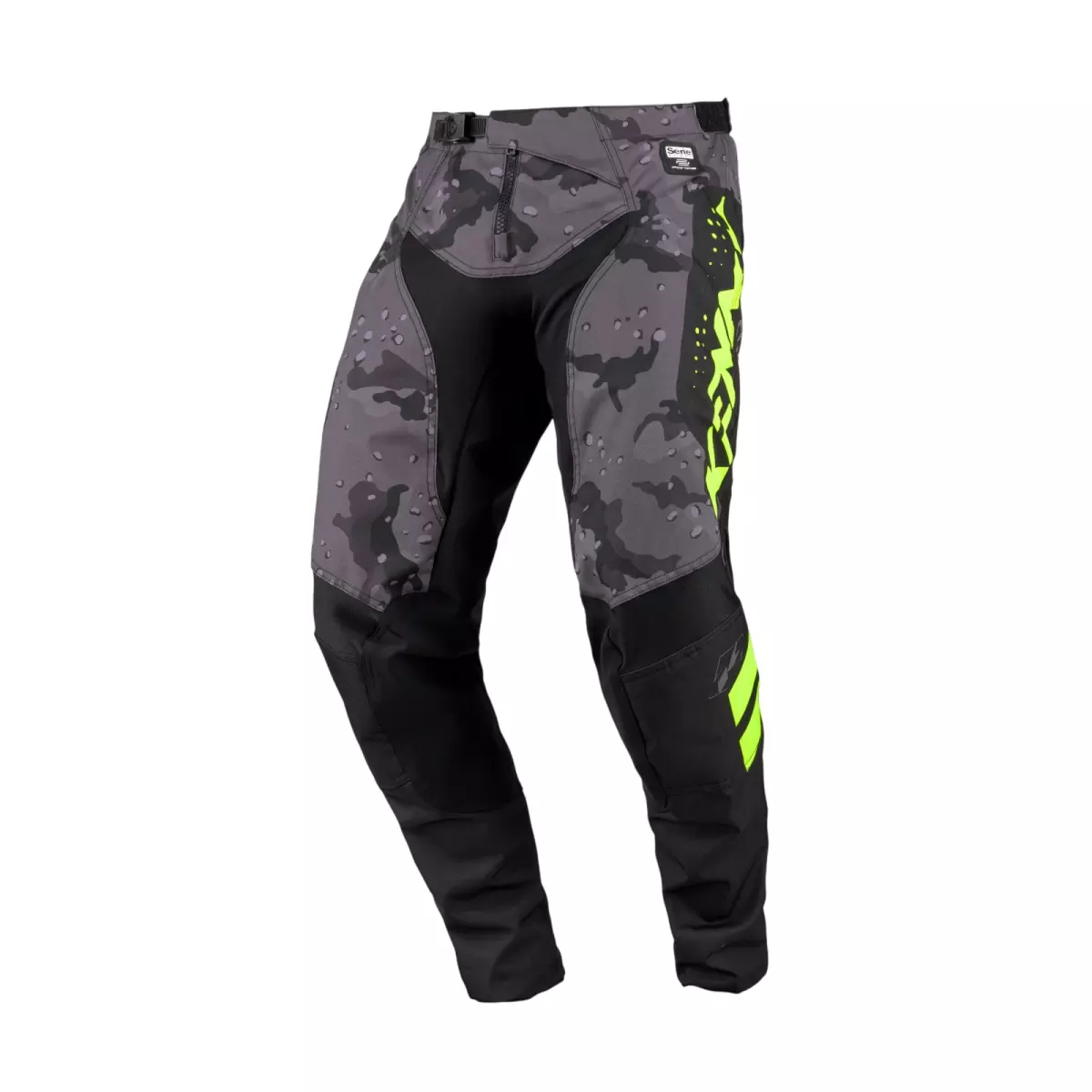 Pantalon Cross Kenny MX27 Force Camouflage Jaune Fluo