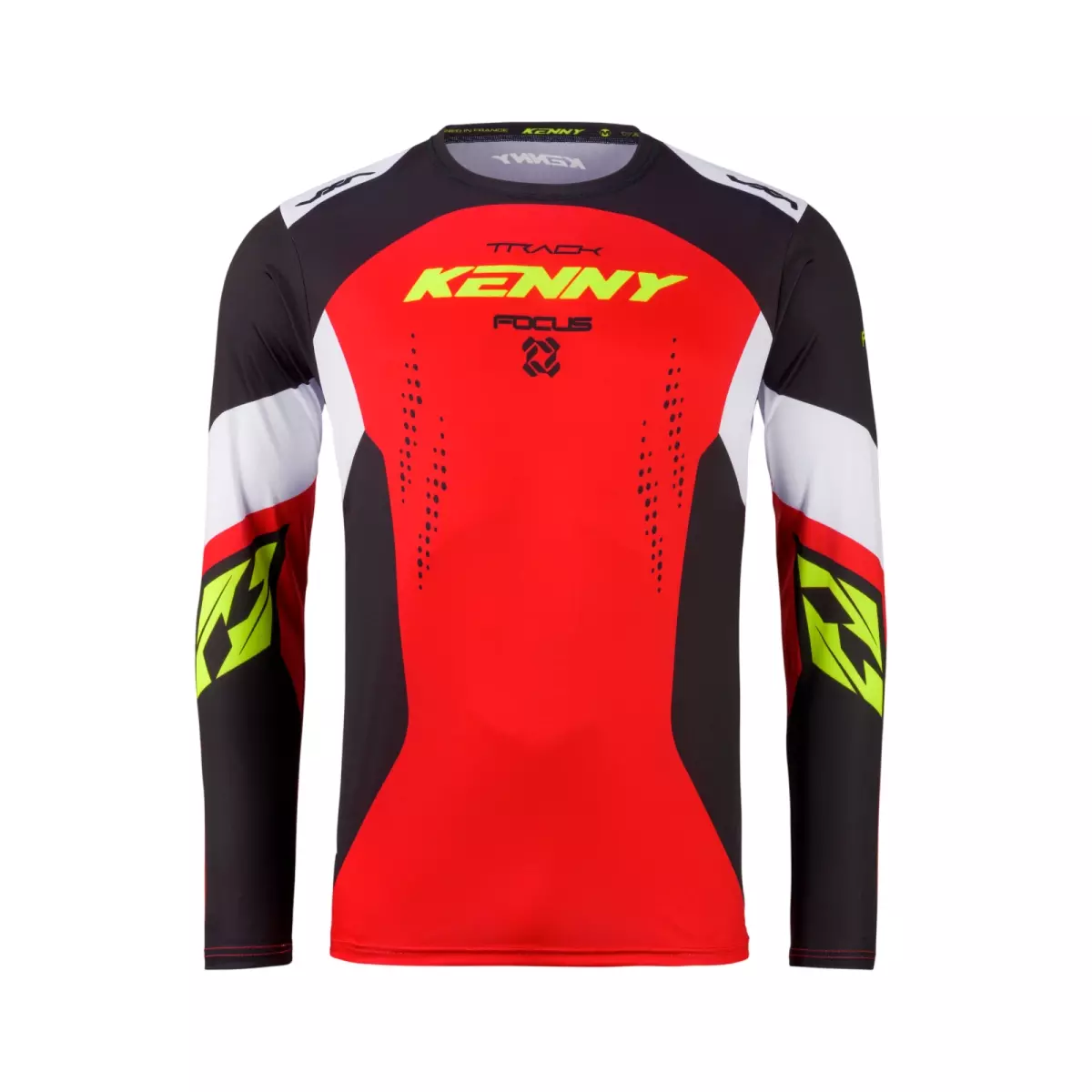 Maillot Cross Kenny MX27 Track Focus Rouge Fluo