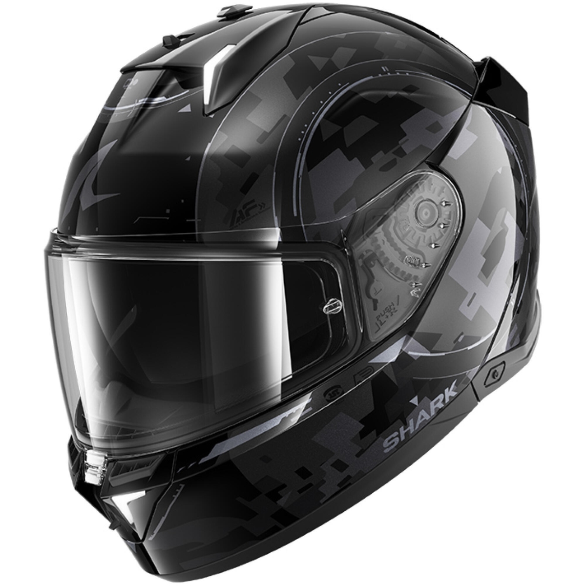 Casque Shark Skwal i3 Gang Noir Anthracite Argent