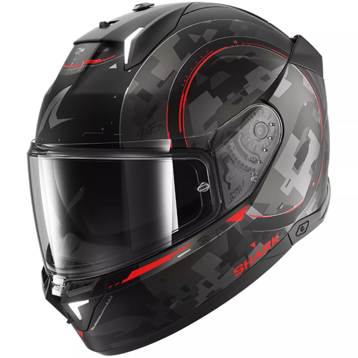 Casque Shark Skwal i3 Gang Noir Anthracite Rouge