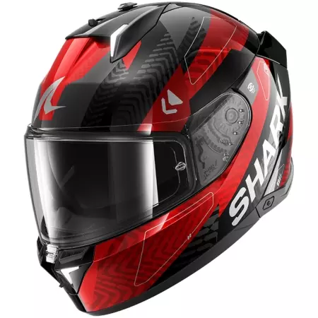 Casque Shark Skwal i3 Ready Noir Chrome Rouge - Casque Intégral SHARK