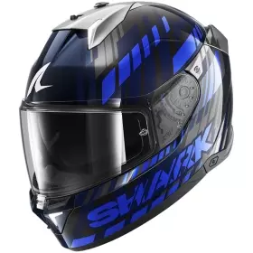 Casque Shark Skwal i3 Vibetrack Bleu Chrome Argent