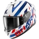 Casque Shark D-Skwal 3 Dashed Blanc Bleu Rouge