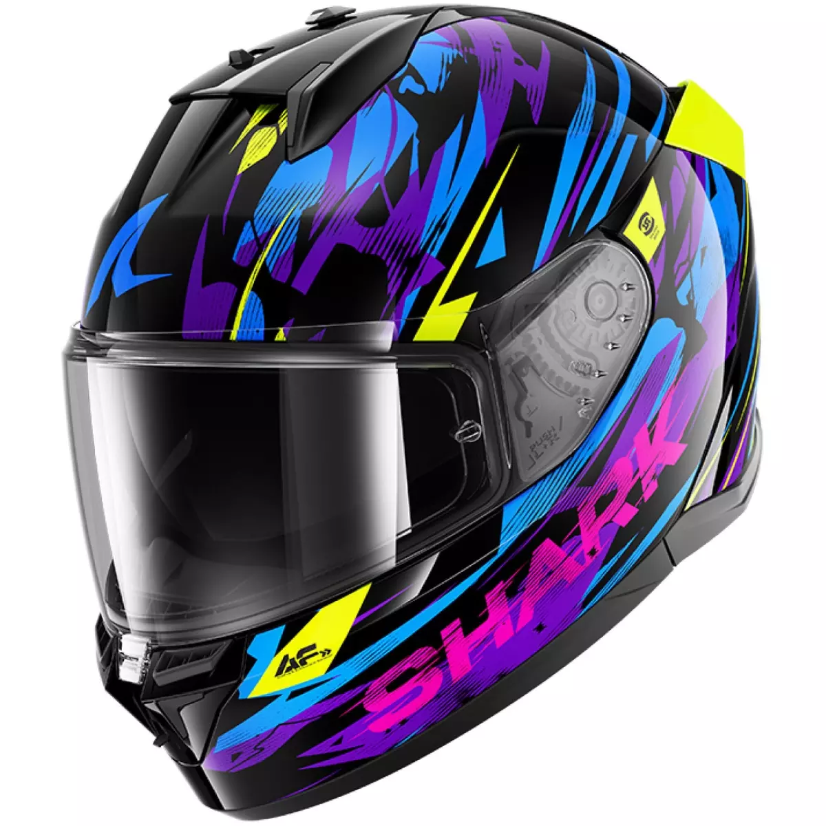 Casque Shark D-Skwal 3 Inkrider Noir Bleu Violet